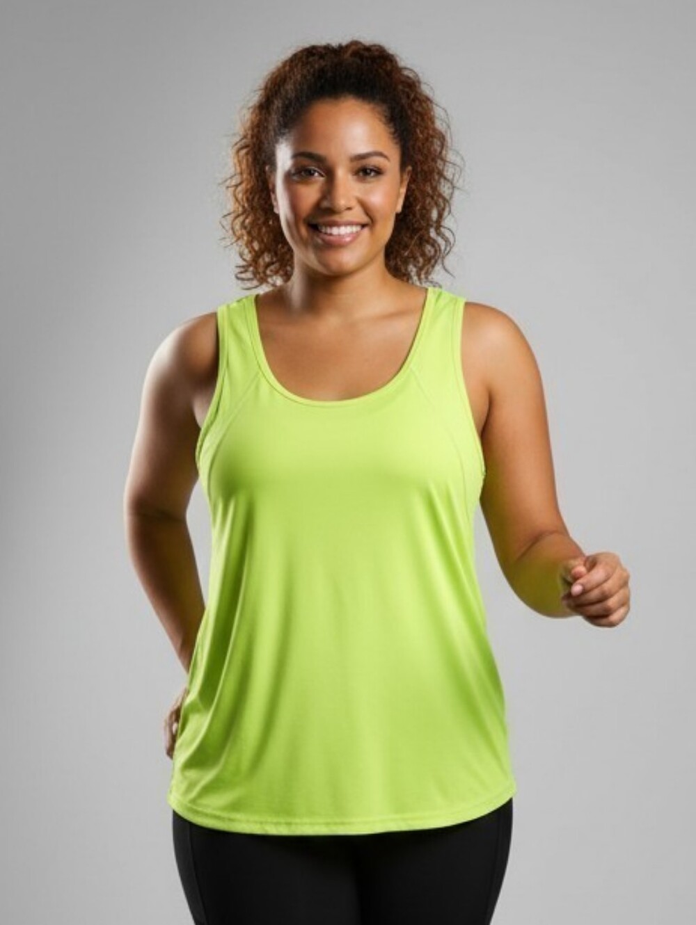 Xersion Neon Lime Athletic Scoop Tank